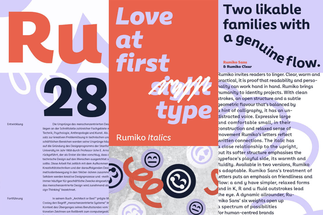 Rumiko von TypeMates: Flexibler Font, mehr Authentizität